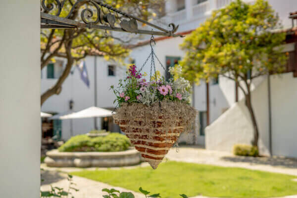 Pyramid Wood Woven Hanging Basket, Stratton