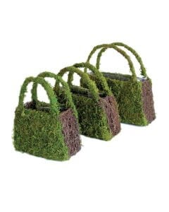 Beaumont Wicker Side Purse Planter Set