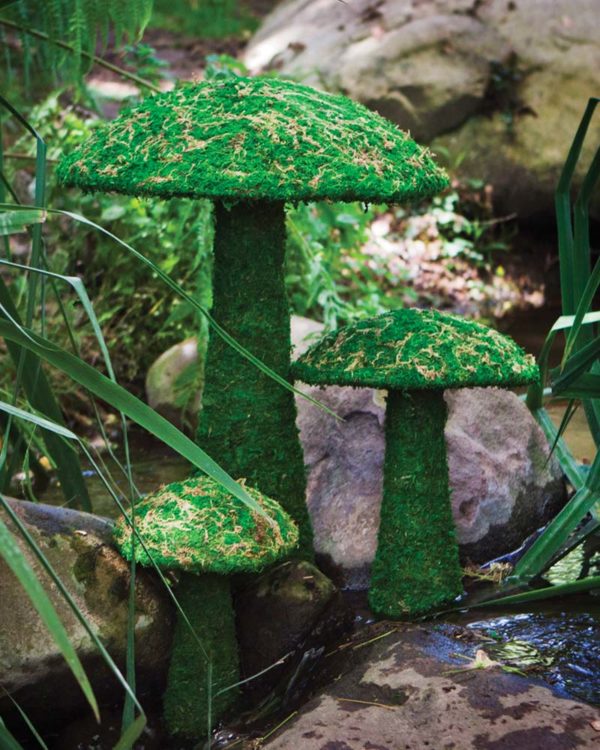 Moss in Oval Stone Planter