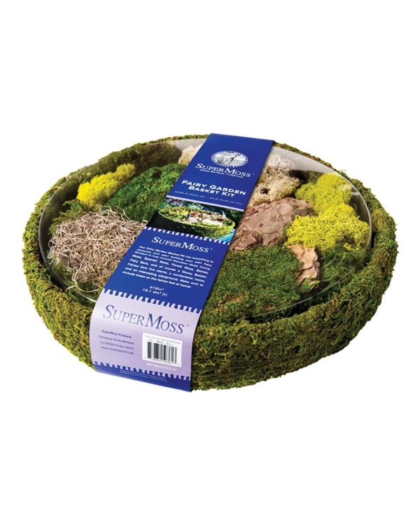 SuperMoss - Fairy Garden Basket Kit, Fresh Green, 15in