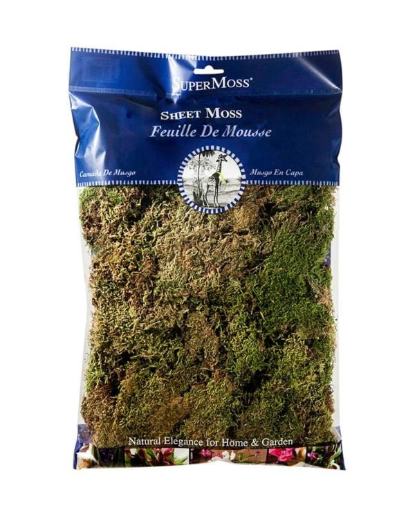 SuperMoss (22168) Sheet Moss Mini (Shredded) Preserved, Fresh Green, 10lbs