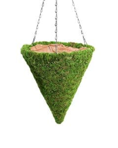 MossWeave Cone Hanging Basket, Spring Green, 10in Cone