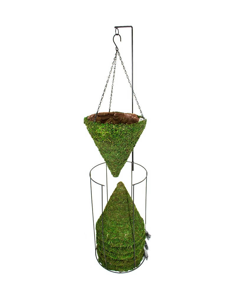 SuperMoss MossWeave Cone Hanging Basket, Spring Green, 10in Cone