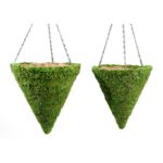MossWeave_Cone_Hanging_Basket_Spring_Green_Set_of_2_29384