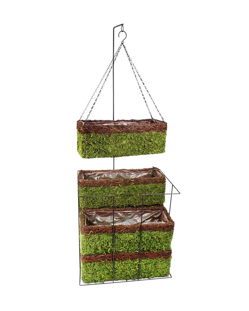 SuperMoss MossWeave Window Box Planter, Wicker Rim, 22 Inch