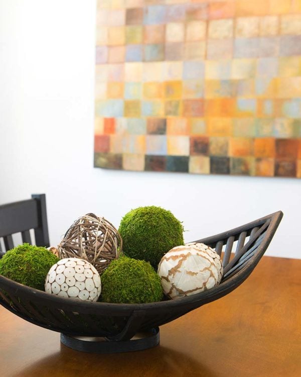 Moss Balls preserved Set of 5 6 inch Moss pomander balls rustic home decor 