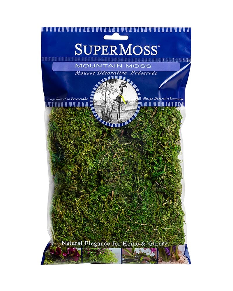 25322 Four Pack SuperMoss Forest Moss Preserved Fresh Green 8oz 