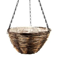 Round Wood Woven Hanging Basket, Whistler
