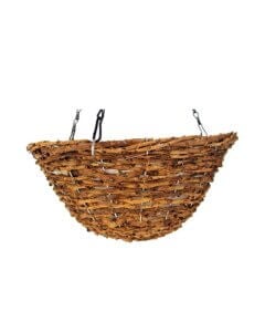 Round Wood Woven Hanging Basket, Woodbury