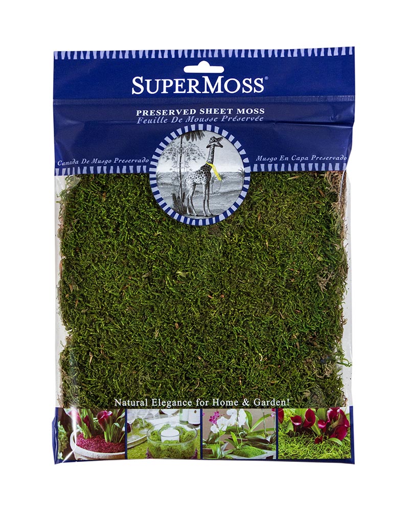 SuperMoss (22168) Sheet Moss Mini (Shredded) Preserved, Fresh Green, 10lbs