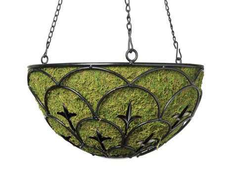 Somerset Round Wire Hanging Basket Black Hammer