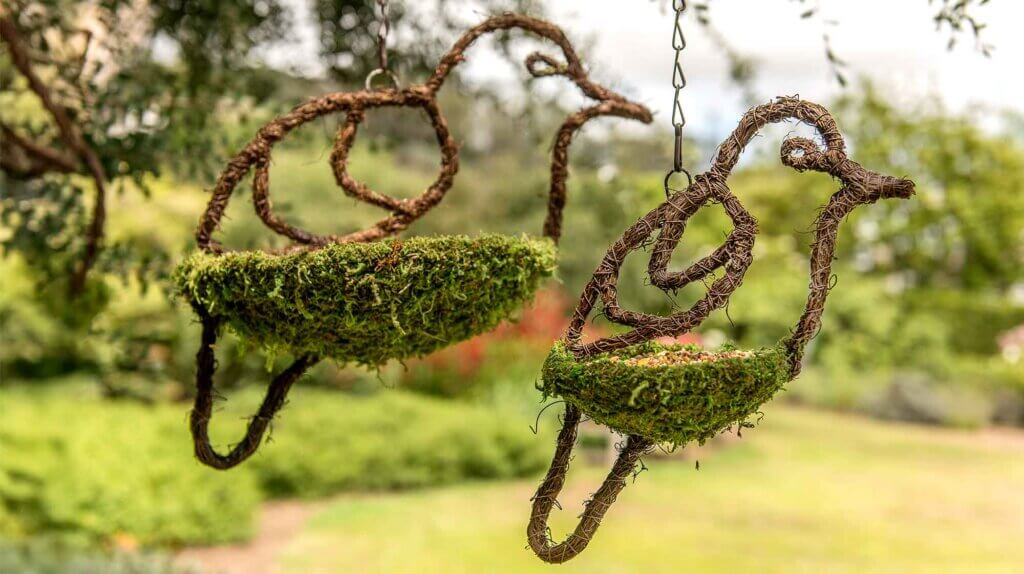 Dove Woven Bird Feeder #1