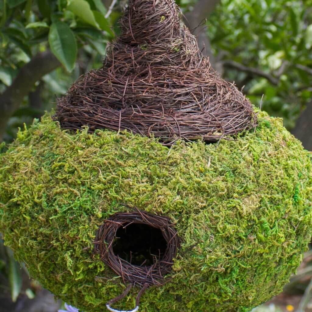 Raindrop Woven Birdhouse with Wicker #4