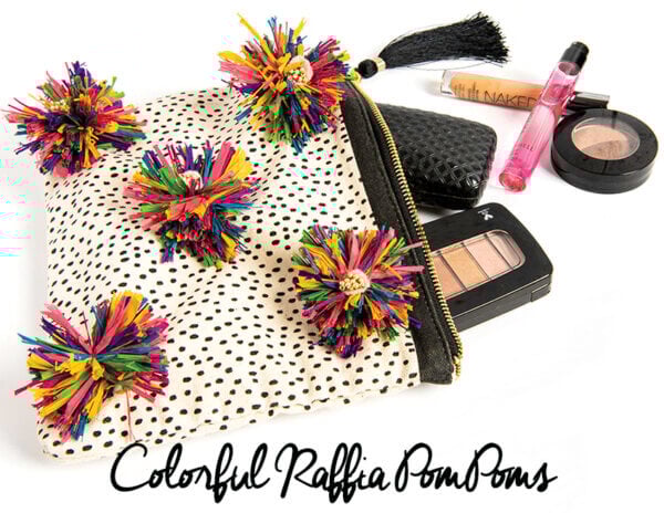 Colorful Raffia PomPoms