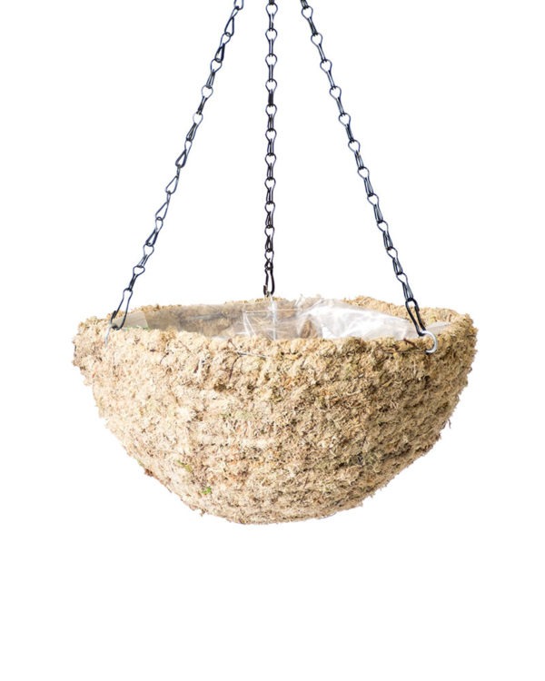 MossWeave Round Hanging Basket Blond