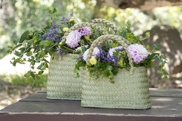 Beaumont PalmWeave Basket Purses Natural Grass