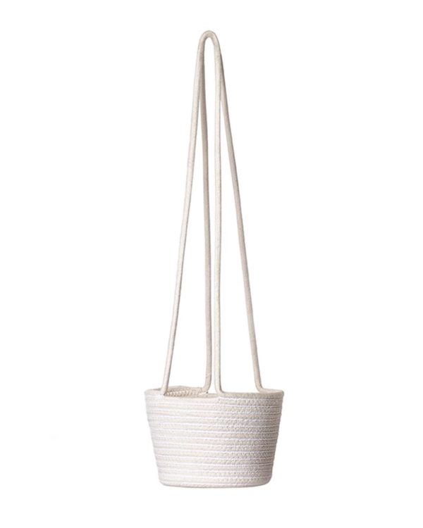 SoftWeave Large Hanging Plant Basket- cloud