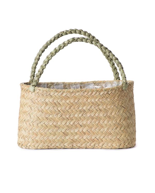 Beaumont PalmWeave Basket Purse Natural