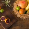 bird nest basket with fruits