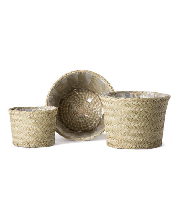 Creekside PalmWeave Baskets Set Natural