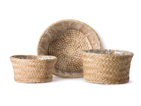 Roseville PalmWeave Basket Set Natural