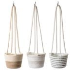 Set of 3 SoftWeave 6" Hanging Planter Baskets