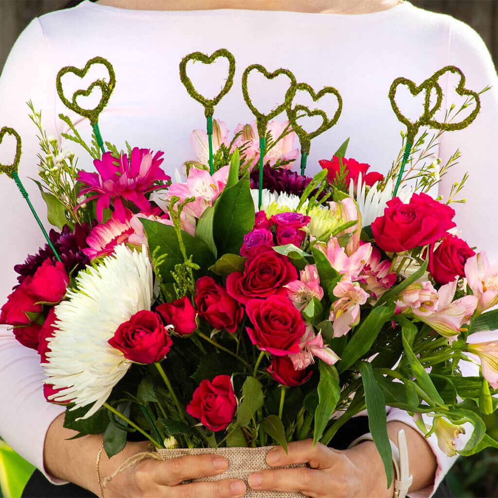 Hearts & Butterflies Moss Picks, Set of 5 #7