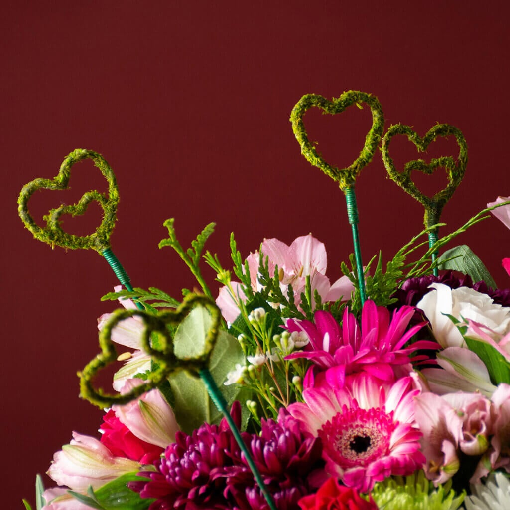 Hearts & Butterflies Moss Picks, Set of 5 #4