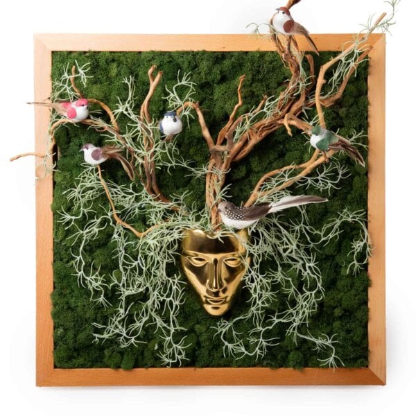 Golden Bird Headress SuperMoss Frame