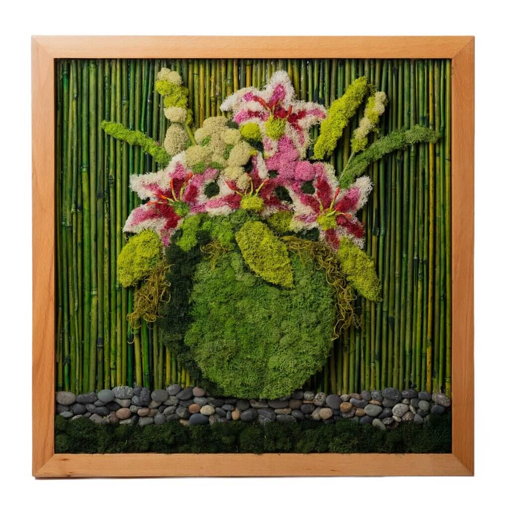 Zen Lily Haven SuperMoss Frame (24in x 24in) #2